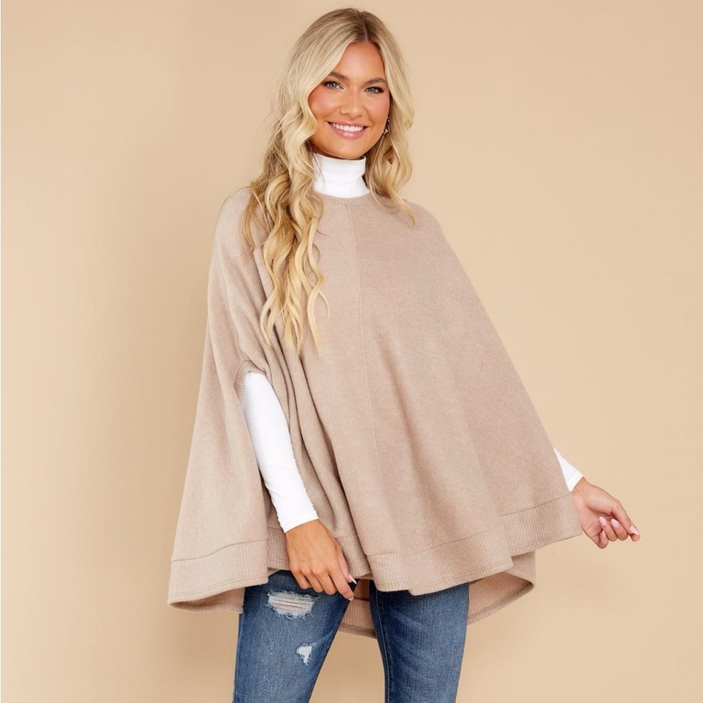 NWOT Make Your Mark Tan Poncho from Red Dress Boutique